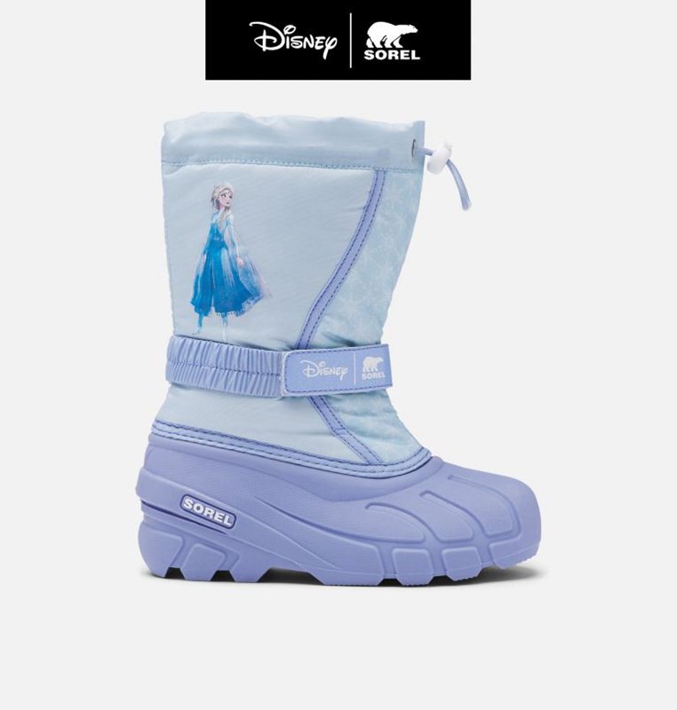 Kids Snow Boots Blue - Sorel Disney X Youth Flurry™ Frozen 2 –Elsa Edition - 851-ZQVERX